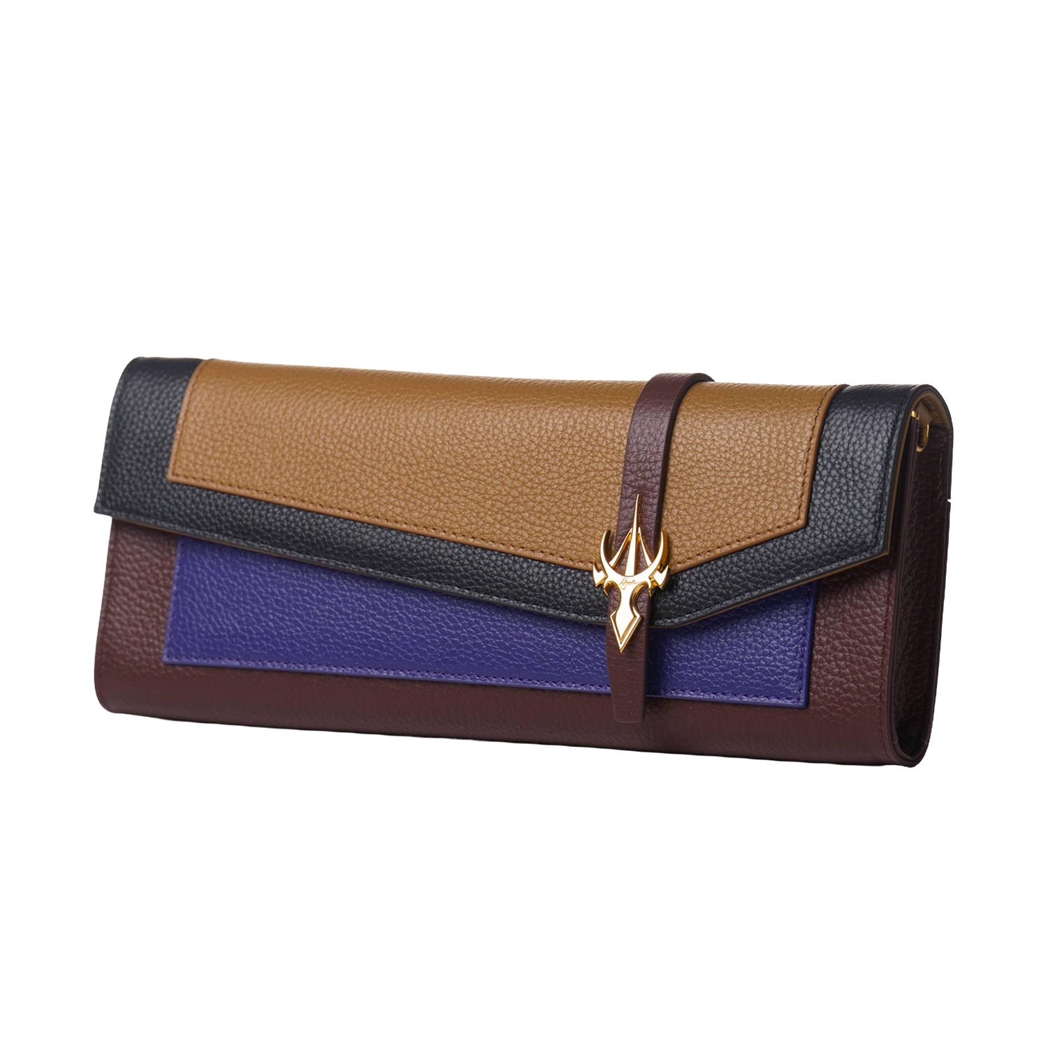 Al Jazzi Brown & Purple Clutch