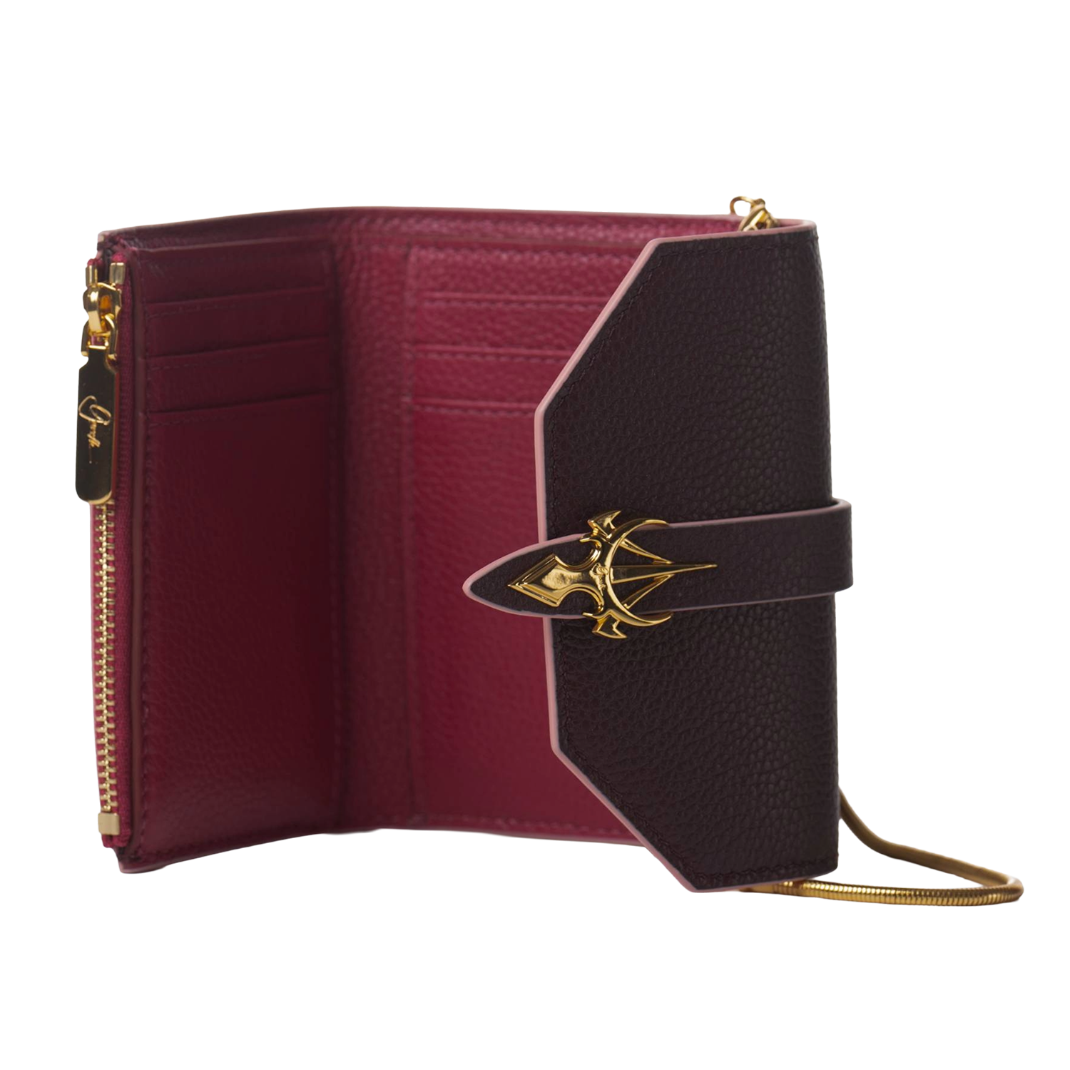 Azza Dark Brown & Red