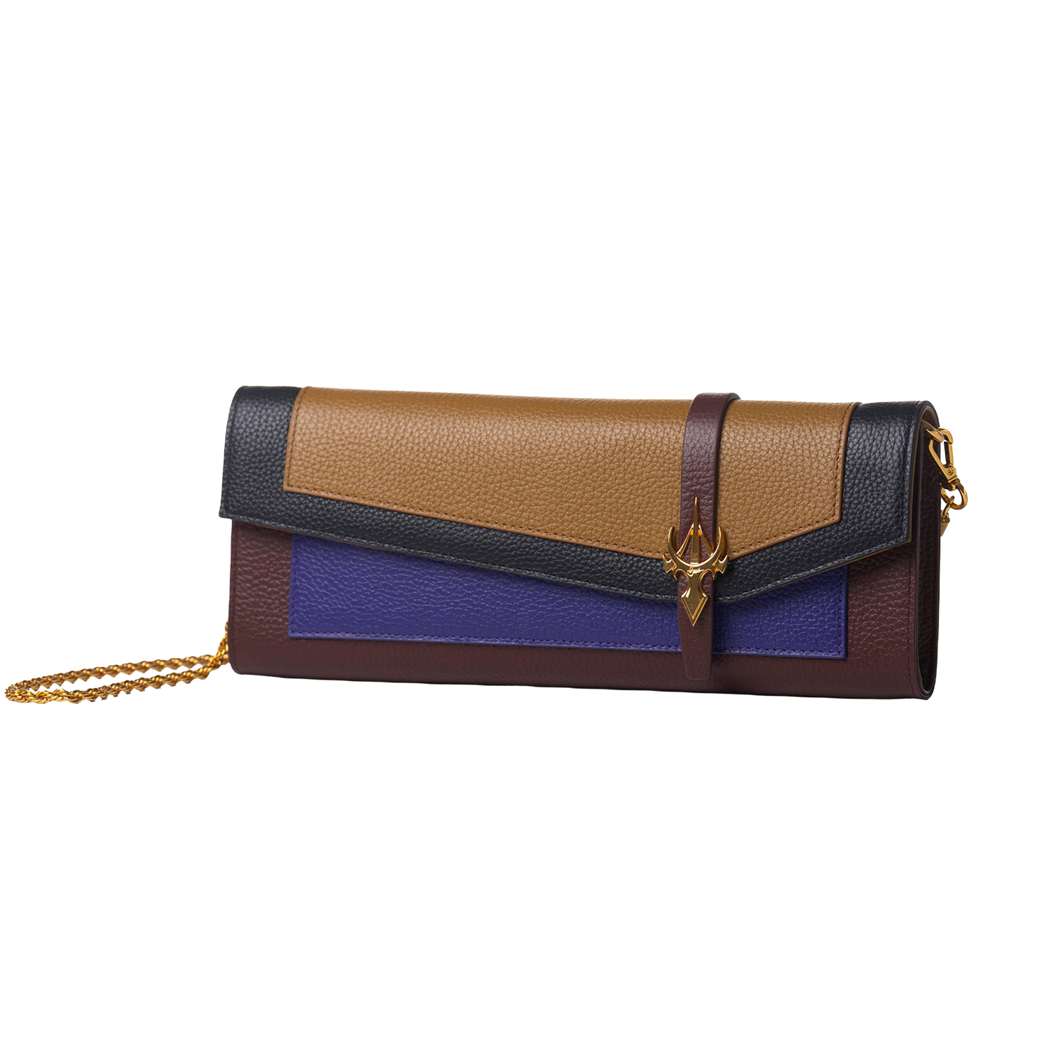 Al Jazzi Brown & Purple Clutch