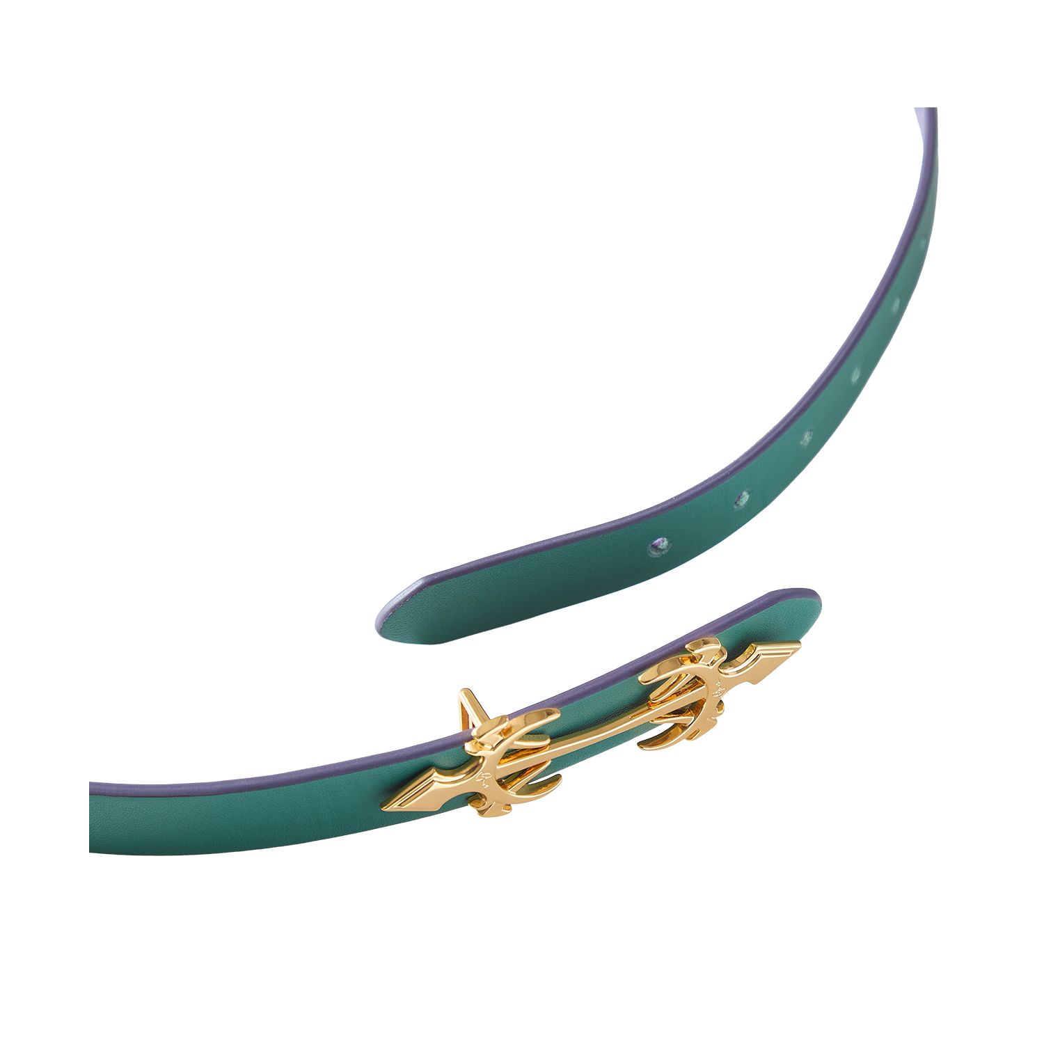 Taraf Slim Belt - Green & Purple