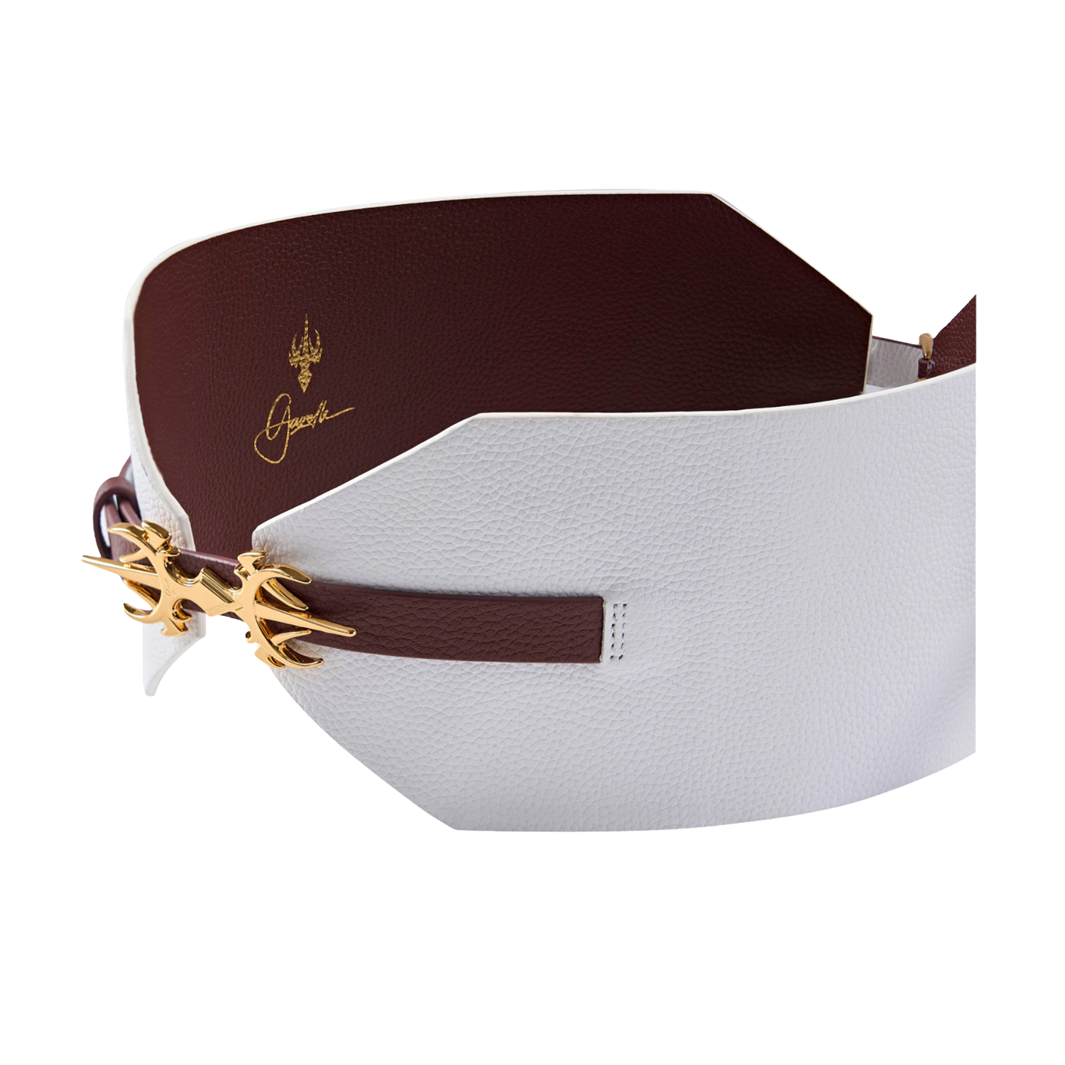Naht Corset Belt - White & Brown