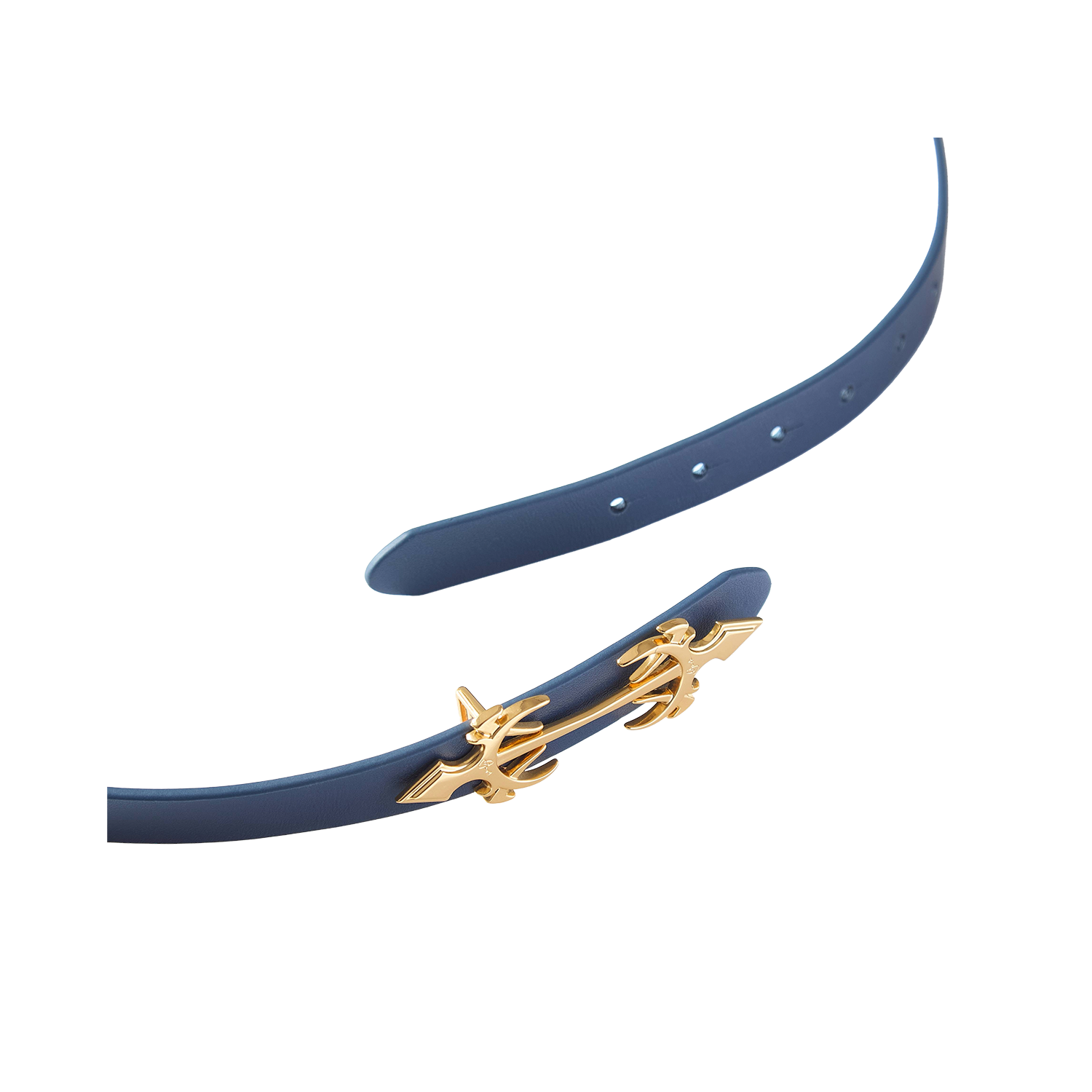 Taraf Slim Belt - Navy & Sky Blue