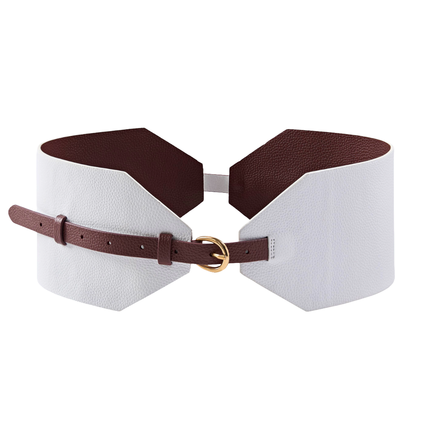 Naht Corset Belt - White & Brown