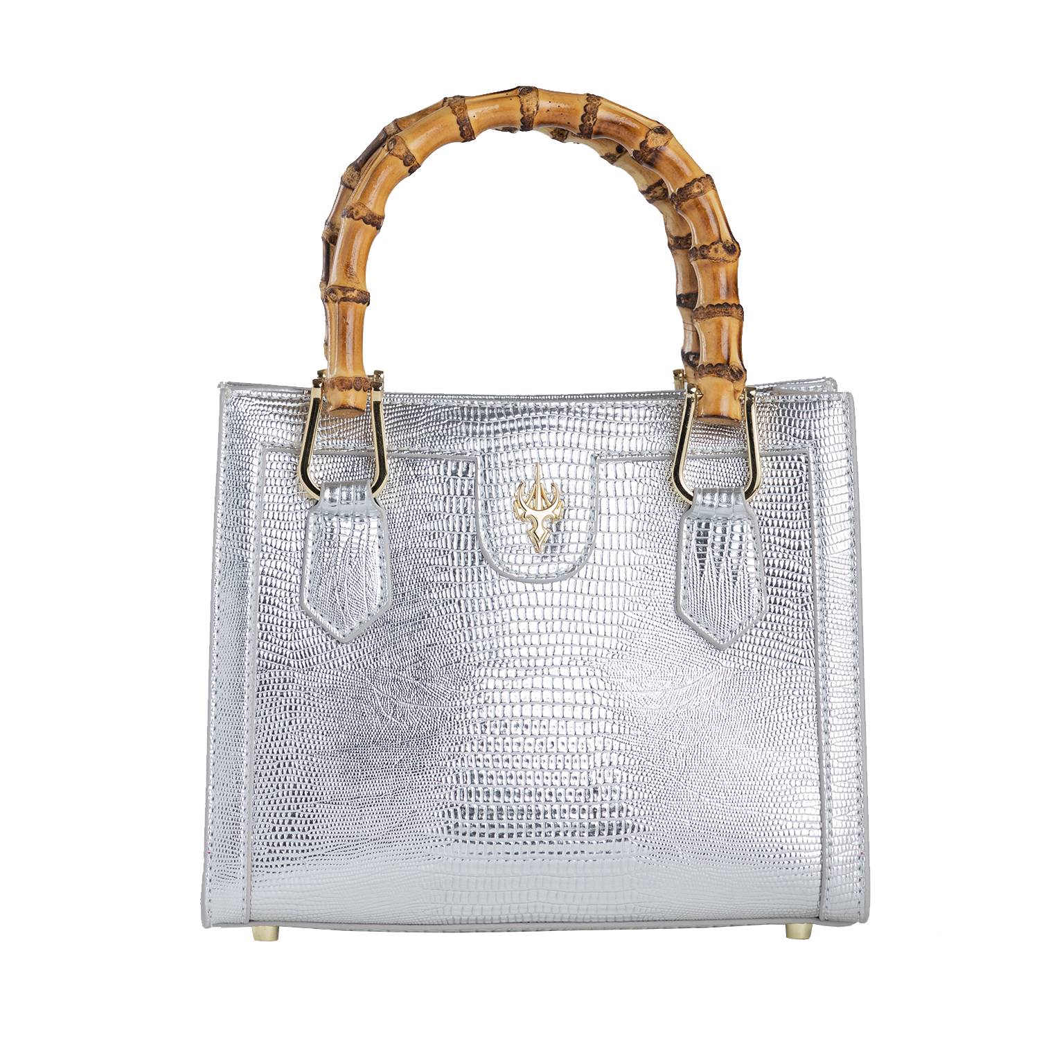 حقيبة يد فضية صغيرة