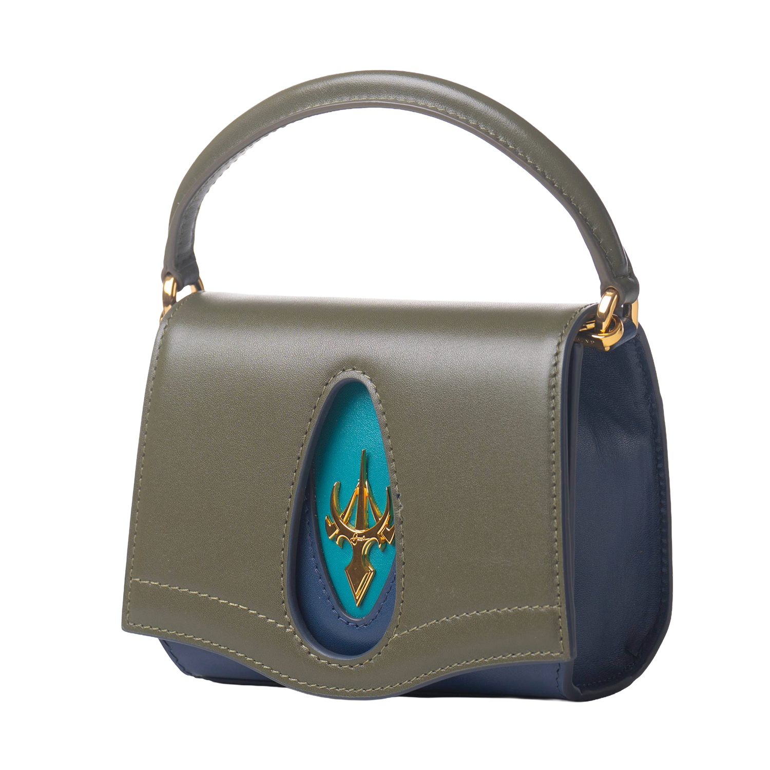 المهاة باللونين الأزرق الداكن والأخضر