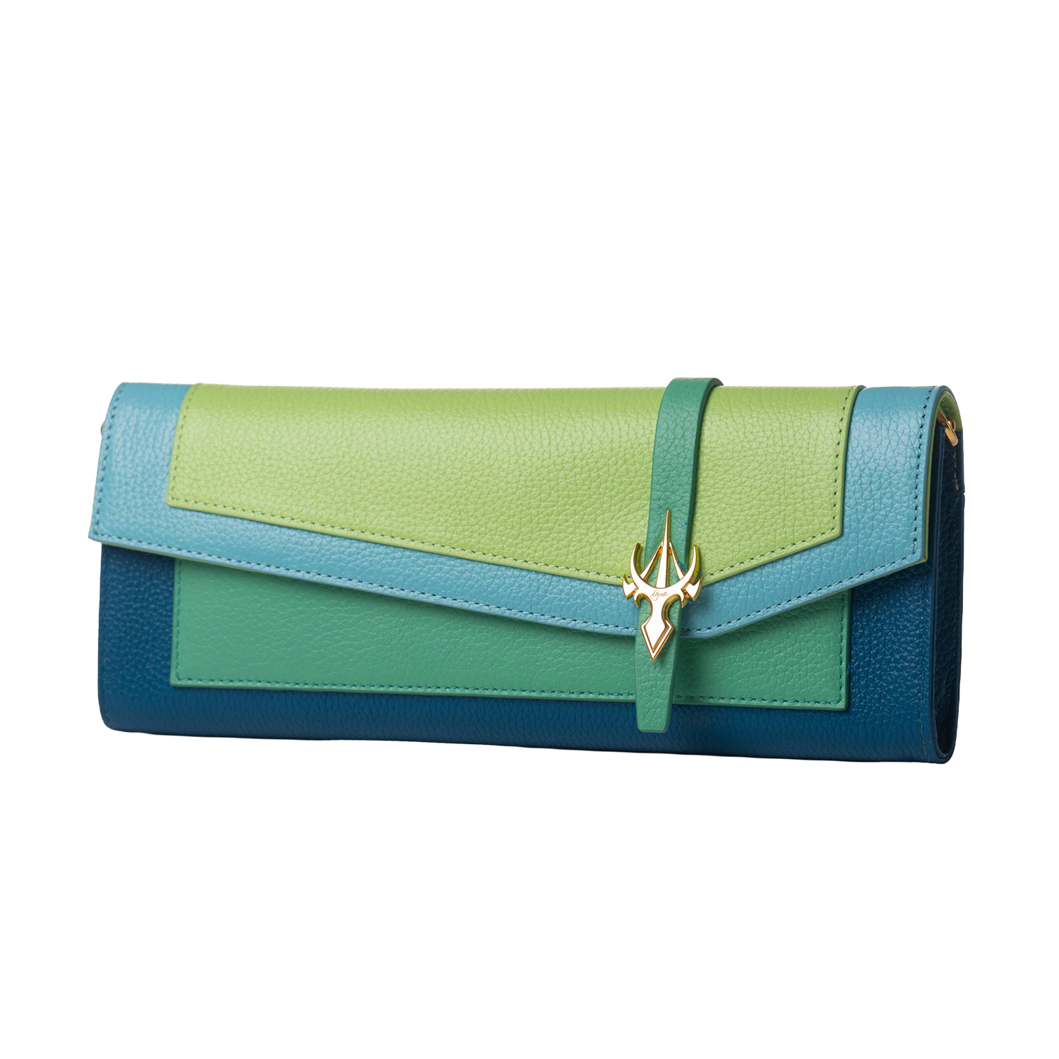 Al Jazzi Blue & Green Clutch