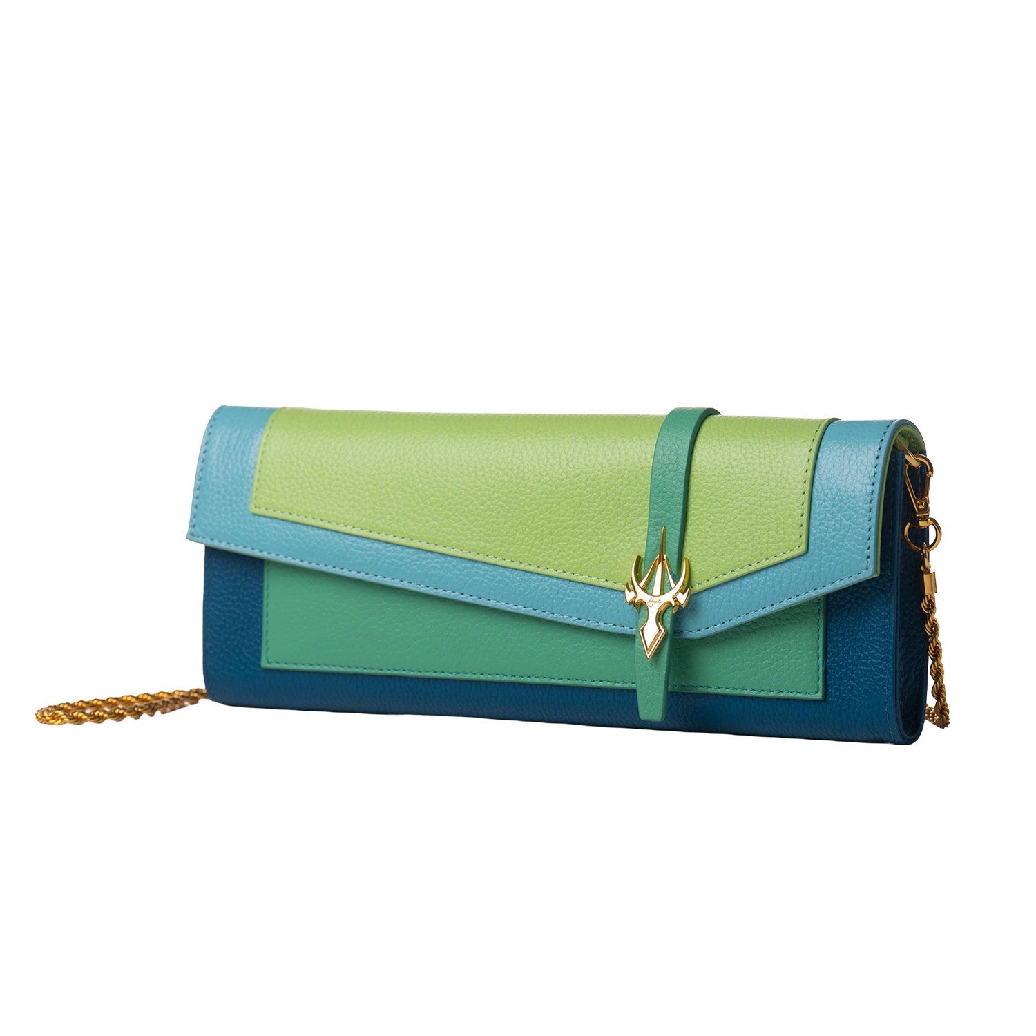 Al Jazzi Blue & Green Clutch