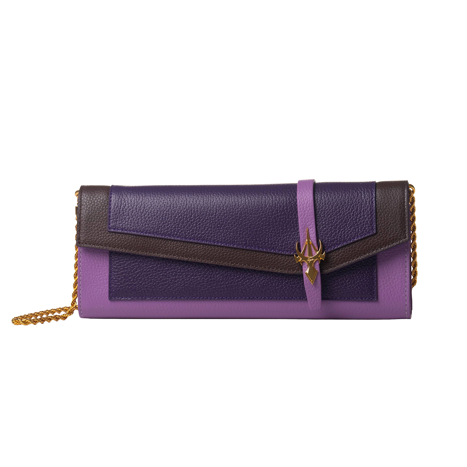 Al Jazzi Dark & Light Purple Clutch