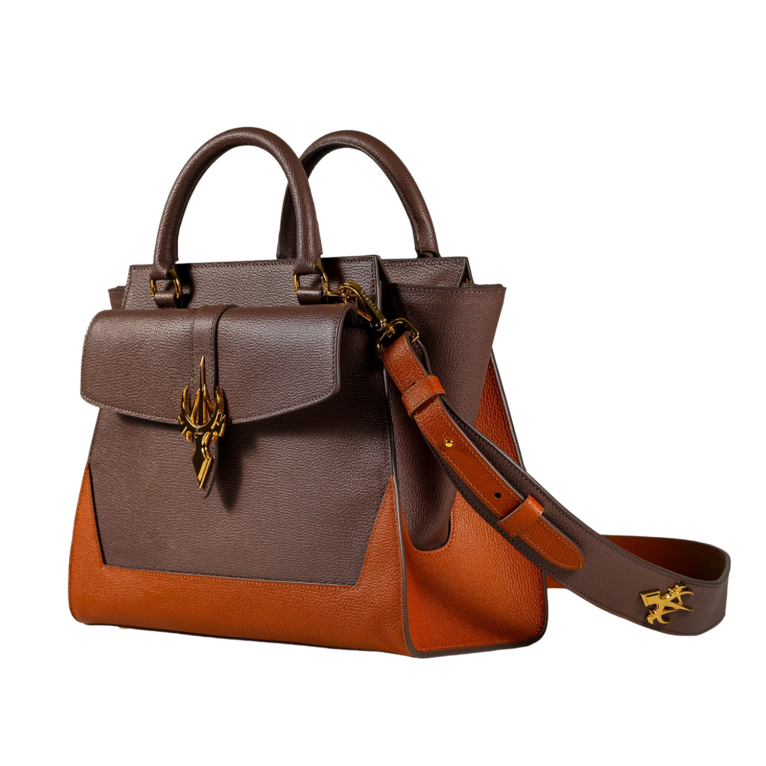 الظبي بني وبرتقالي